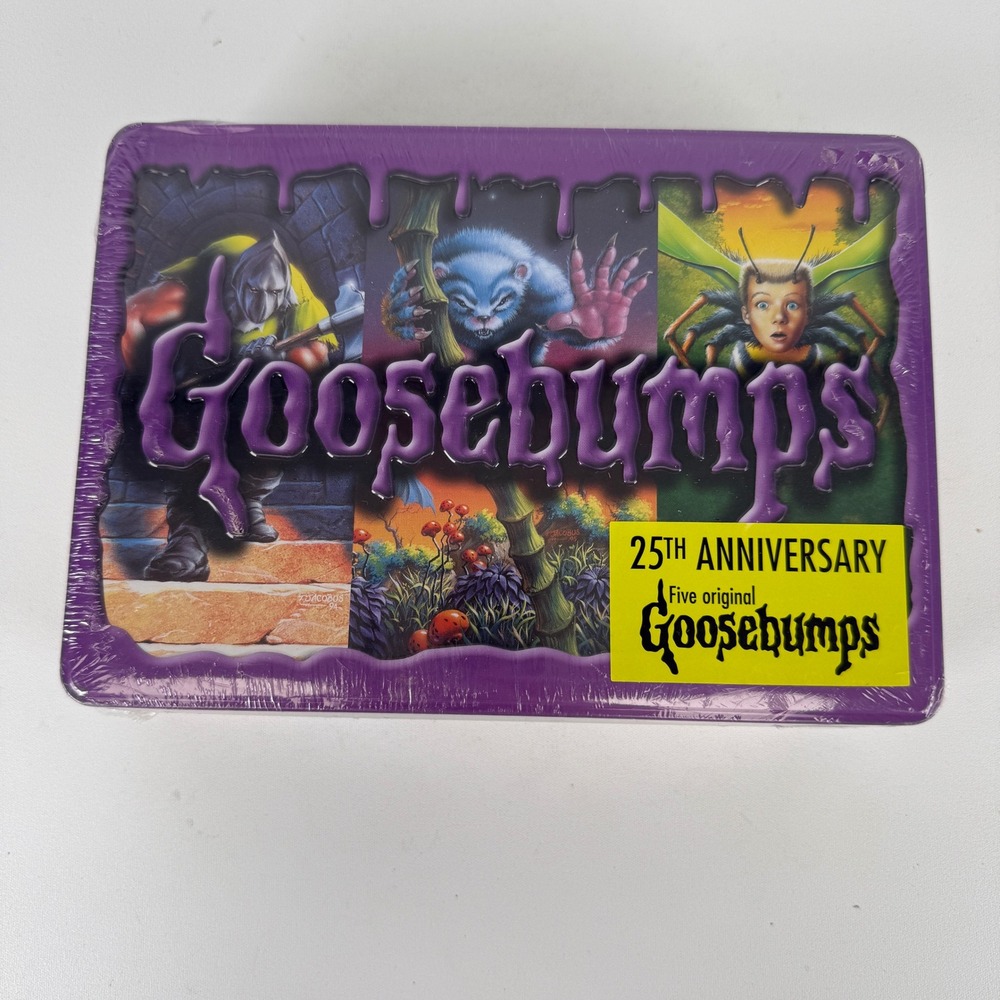 Goosebumps 25th Anniversary Retro Tin 5 Book Set R.L. Stine Scholastic NEW